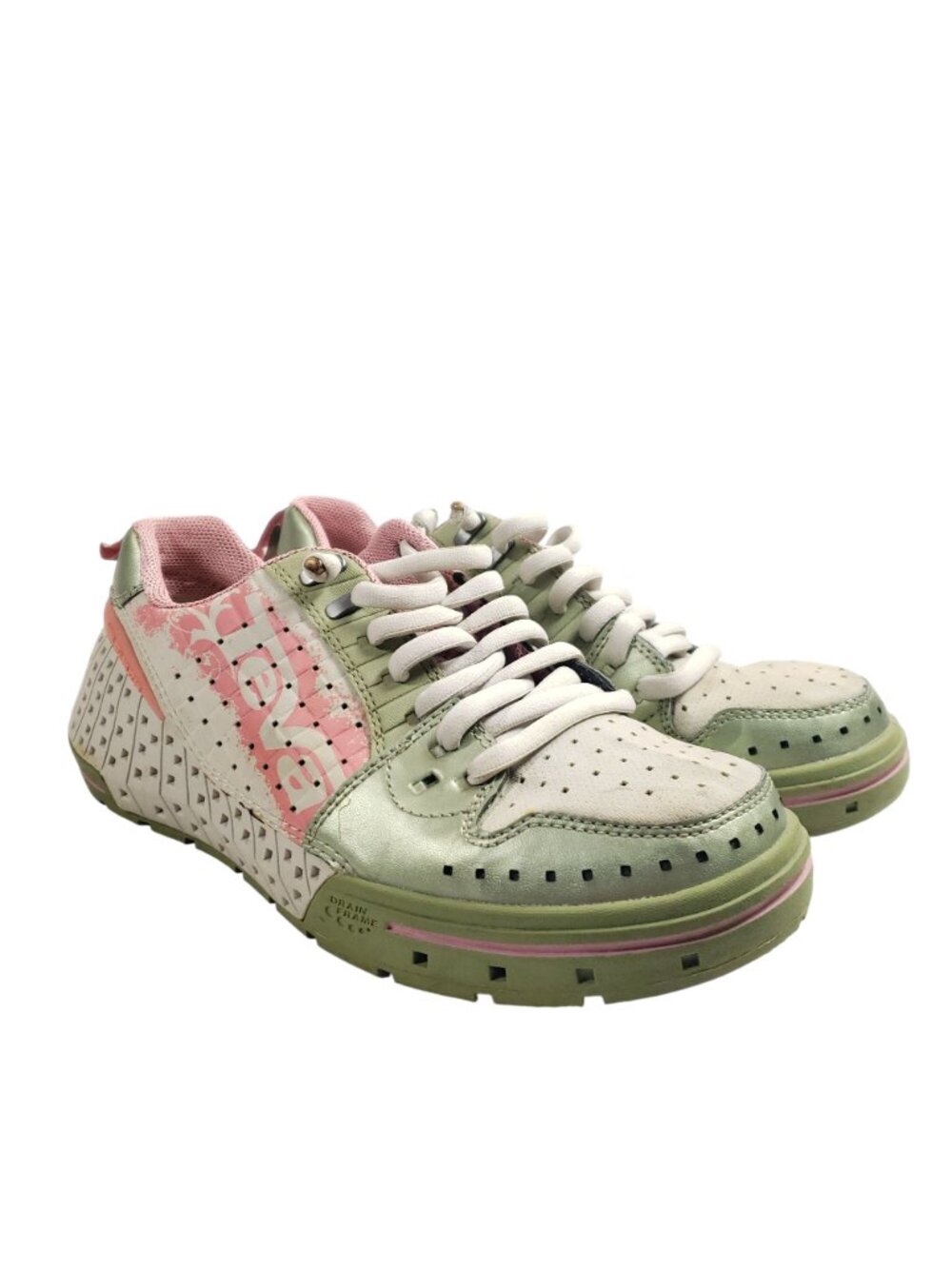 Teva Womens Size 8 Athletic Sneakers Pastel Green & Pink Breathable - Picture 2 of 9